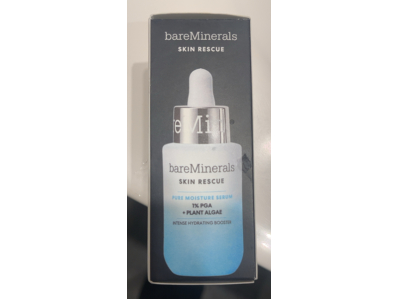 bareMinerals Skin Rescue Pure Moisture Serum, 1% PGA + Plant Algae, 1 oz/30 mL