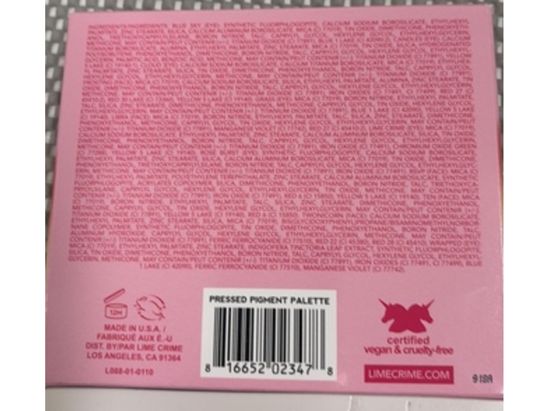 Lime Crime 10th Birthday Pressed Pigment Palette, 0.35 oz/10.2 g