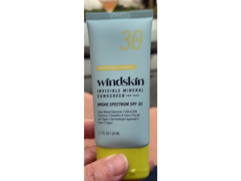Windskin Invisible Mineral Sunscreen, SPF 30, 1.7 fl oz/150 mL