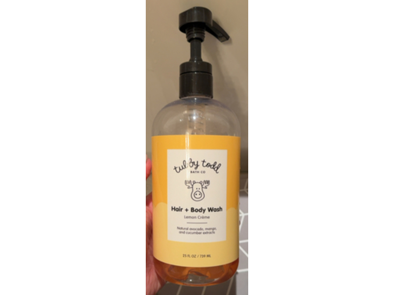 Tubby Todd Bath Co Hair + Body Wash, Lemon Creme, 25 fl oz/739 mL