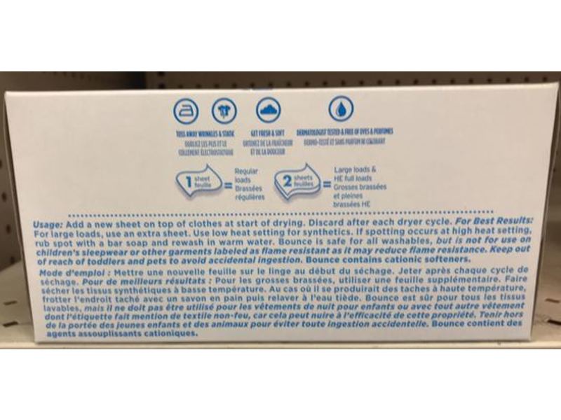 Bounce Fabric Softener Dryer Sheets, Free & Gentle, 160 Count