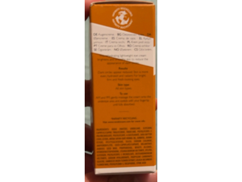 REN Clean Skincare Radiance Brightening Dark Circle Eye Cream, 0.5 fl oz/15 mL