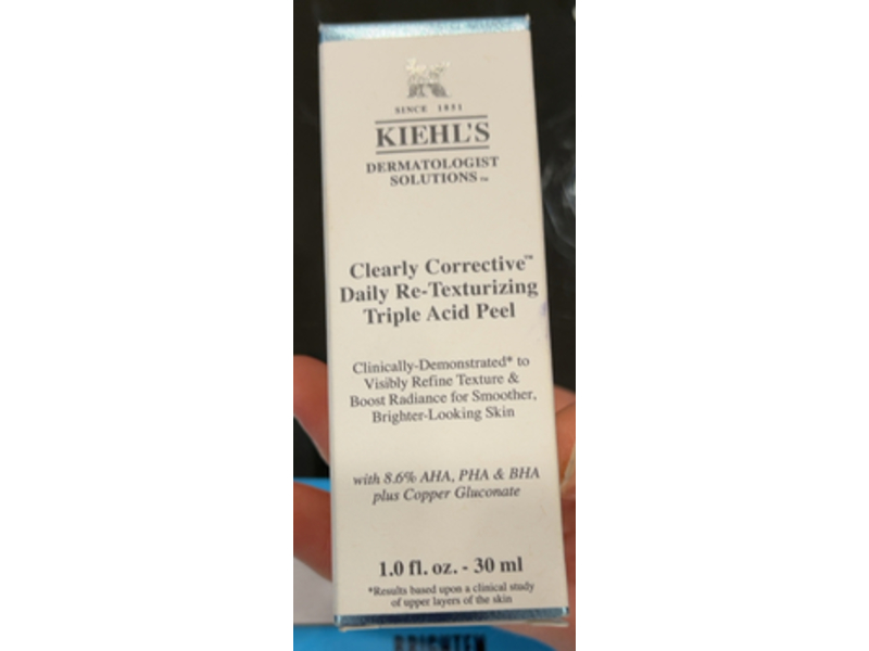 Kiehl's Clearly Corrective Re-Texturizing Triple Acid Peel, 1.o fl oz/30 mL