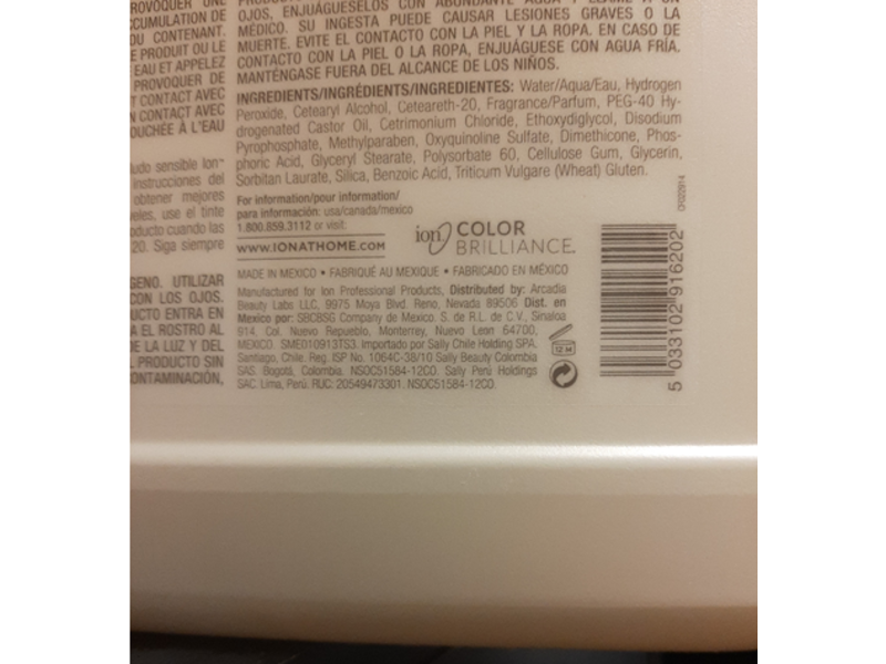 Ion Sensitive Scalp Color brilliance 20 Vol Developer, 6% Developer, 128 fl oz/3.78 L