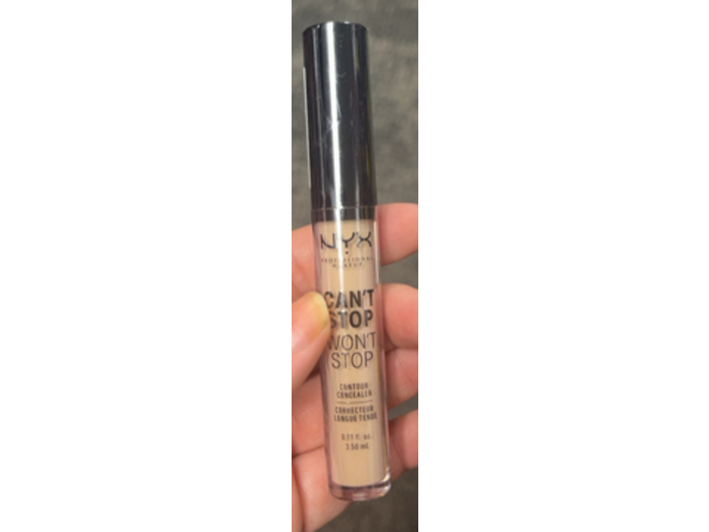 NYX Professional Makeup Can't Stop Won't Stop Contour Concealer, Vanilla, 0.11 fl oz/3.50 mL