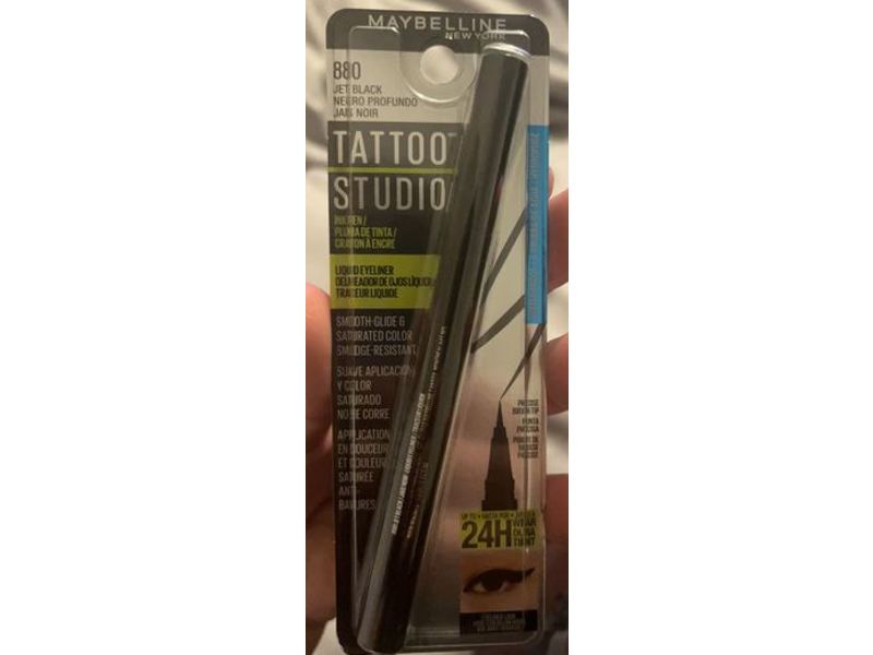 Maybelline Tattoo Studio Ink Pen Eyeliner, 880 Jet Black, 0.03 fl oz