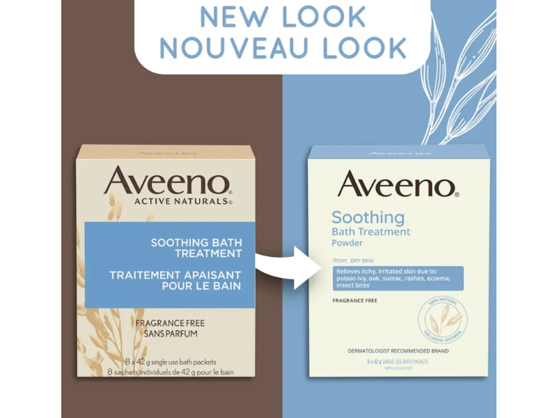 Aveeno Soothing Bath Treatment, 1.5 oz/42 g, 8 Count