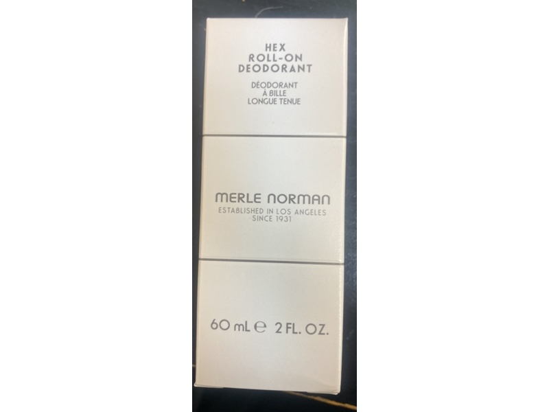 Merle Norman Hex Roll on Deodorant, 2 fl oz/60 mL