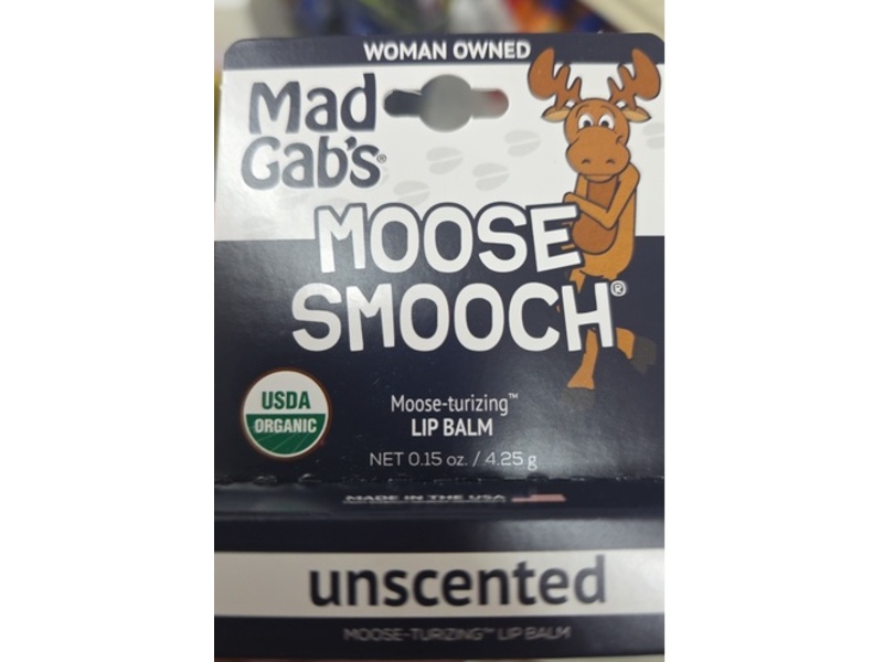 MADGABS Moose Turizing Lip Balm, Unscented, 0.15 fl oz/4.25 g