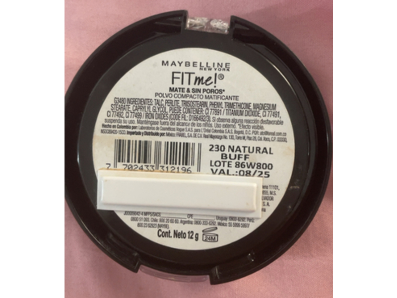 Maybelline New York Fit Me Mate & Sin Poros, 230 Natural Buff, 12 g