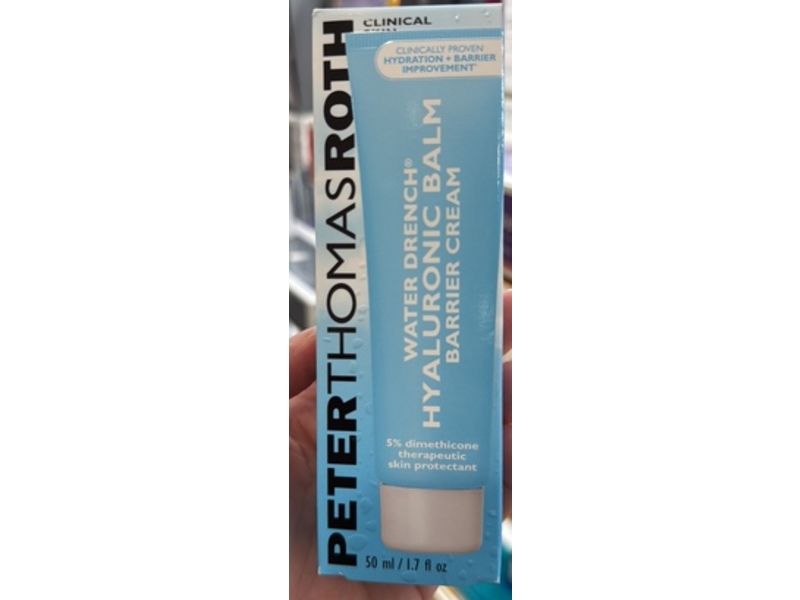 Peter Thomas Roth Water Drench® Hyaluronic Balm Barrier Cream, 5% Dimethicon, 1.7 fl oz/50 mL
