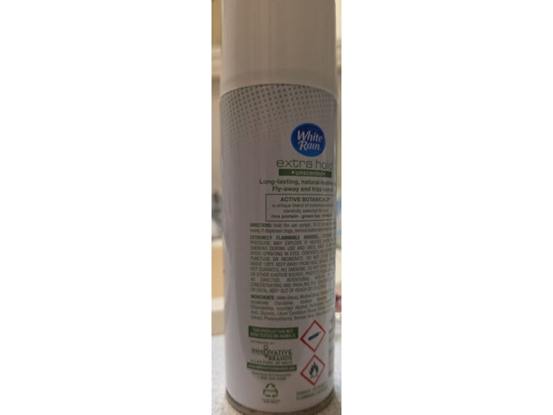 White Rain Extra Hold Hair Spray, Unscented, 4 oz/113 g