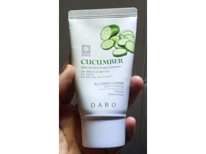 Dabo Natural Rich Foam Cleanser, Cucumber, 60 mL