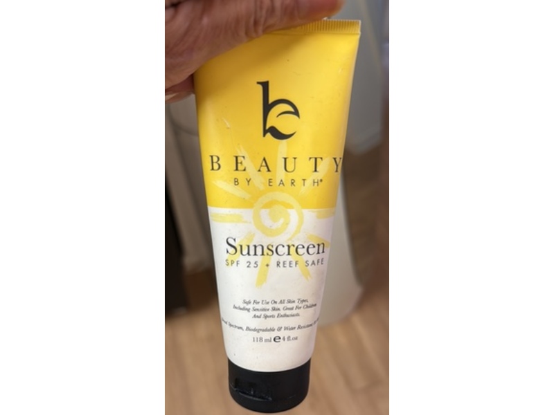 Beauty By Earth Sunscreen, SPF 25, 4 fl oz/118 mL
