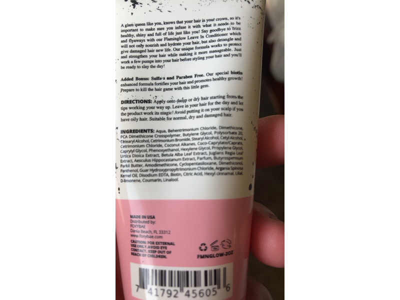Foxybae Flamingo Leave In Cream Conditioner, 2 fl oz/60 mL
