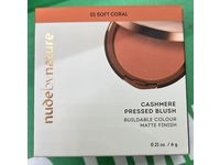 Nude By Nature Cashmere Pressed Blush, 01 Soft Coral, 0.21 oz/6 g - thumbnail 2