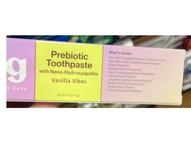 Fygg Prebiotic Toothpaste, Vanilla Vibes, 4 oz/113 g