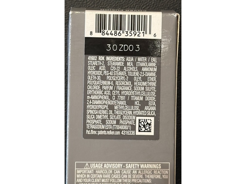 Redken Coverfusion Hair Color, 2na, 2.1 oz/60 mL