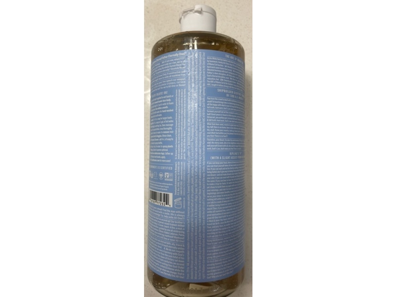 Dr. Bronner's 18 In 1 Hemp Baby Pure-Castile Soap, Unscented, 32 fl oz/946 mL