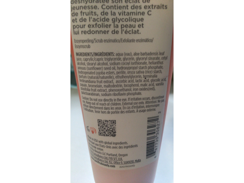 Pacifica Beauty, Glow Baby Super Lit Enzyme Scrub, 4 fl oz/118 mL