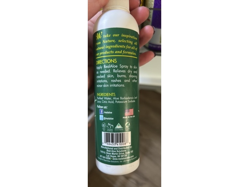 Real Aloe Aloe Vera Spray, 8 fl oz/227 mL