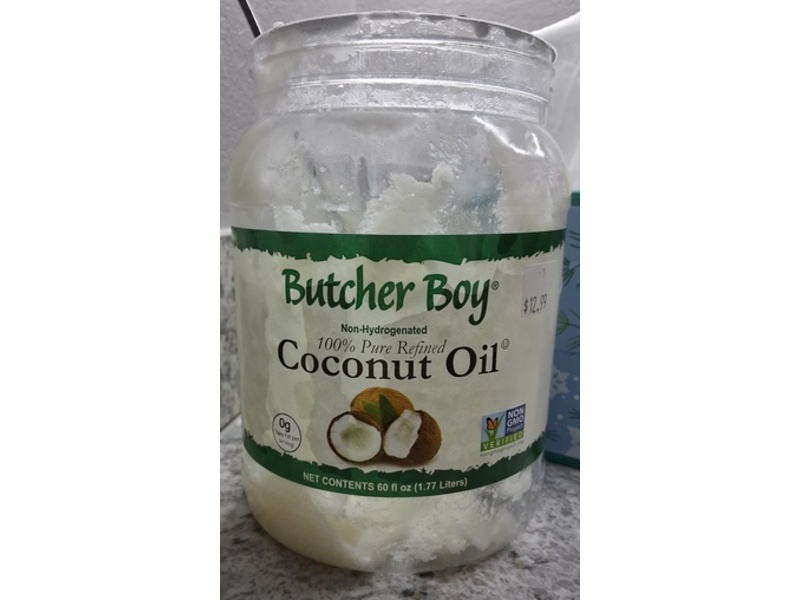 Butcher Boy 100% Pure Refined Coconut Oil, 60 fl oz/1.77 L