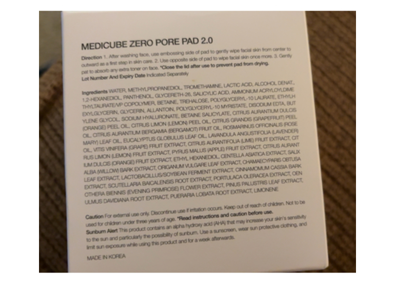 Medicube Zero Pore Pad, 5.46 oz/155g Count 70