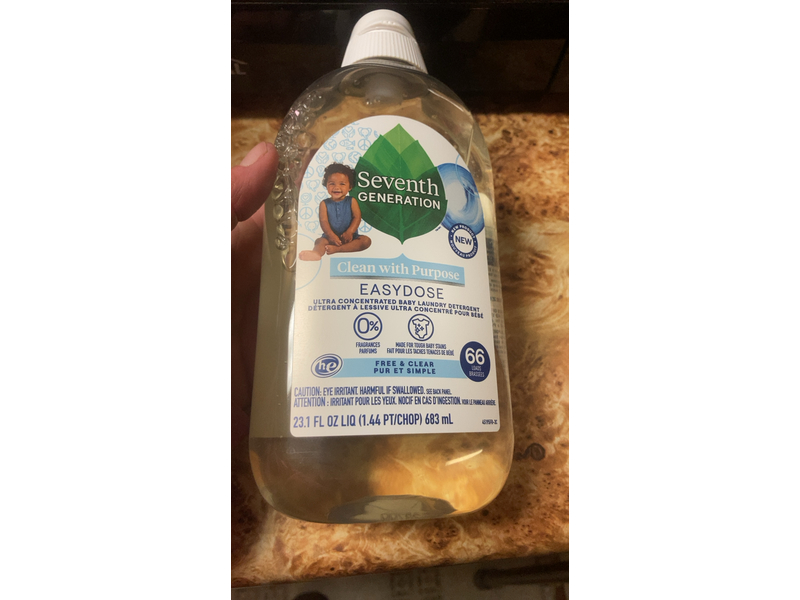 Seventh Generation Clean With Purpose Easydose, Free & Clear, 66 Loads, 23.3 fl oz/683 mL