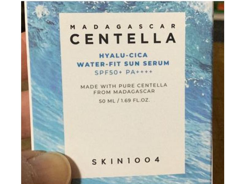 Skin1004 Madagascar Centella Hyalu-Cica Water-Fit Sun Serum, SPF 50+, PA++++, 1.69 fl oz/50 mL