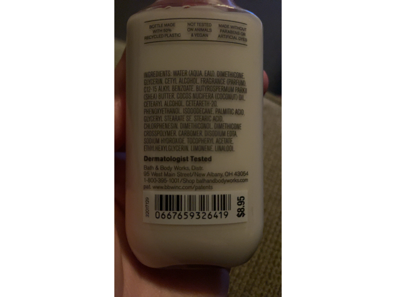 Bath & Body Works Strawberry Pound Cake Body Lotion, Shea Butter + Coconut Oil, 3 fl oz/88 mL