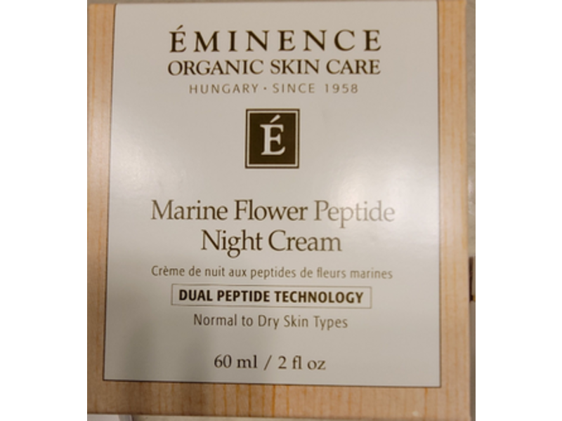Eminence Organic Skin Care Marine Flower Peptide Night Cream, 2 fl oz/60 mL