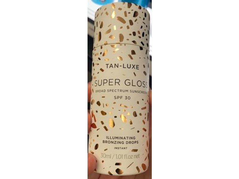 Tan Luxe Illuminating Bronzing Drops, Super Gloss, SPF 30, 1.01 fl oz/30 mL