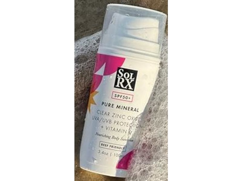 SolRX Pure Mineral Nourishing Body Sunscreen, SPF 50 3.4 oz/100 mL