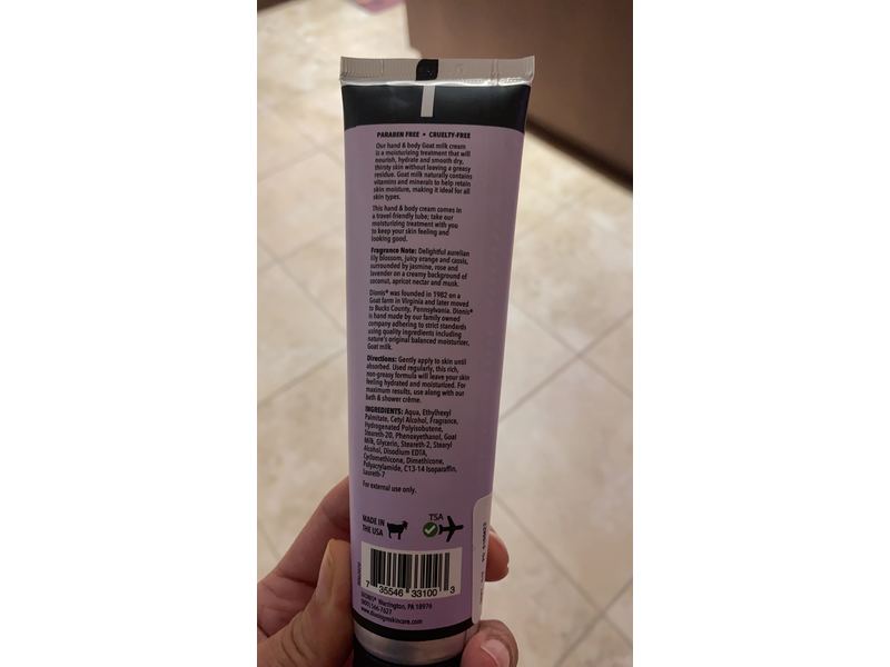 Dionis Hand & Body Cream, Lavender Blossom, 3.3 oz/93 g