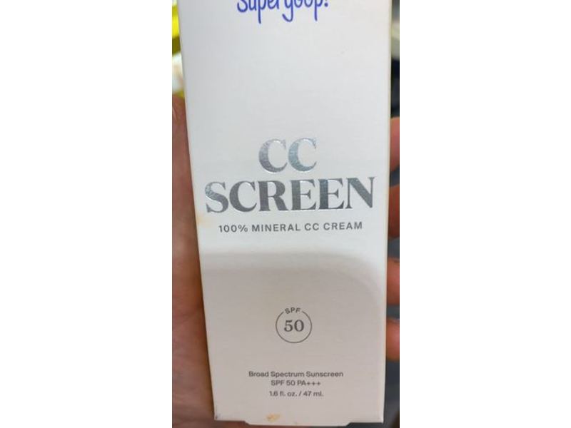 Supergoop! Cc Screen 100% Mineral Cc Cream, 100C, SPF 50, 1.6 fl oz/47 mL