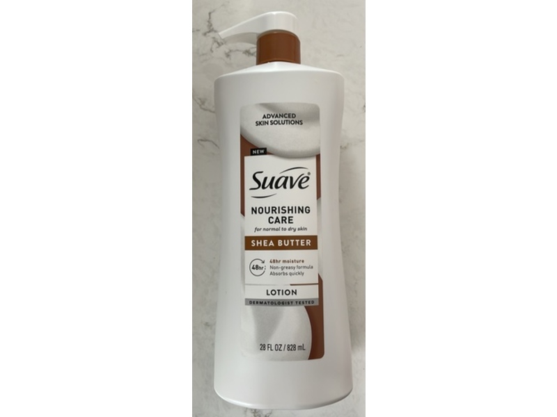 Suave Nourishing Care Lotion, Shea Butter, 28 fl oz/828 mL, Pack Of 4