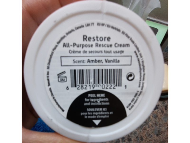 Tweak'd By Nature Restore All-Purpose Rescue Cream, Amber, Vanilla, 5.25 oz
