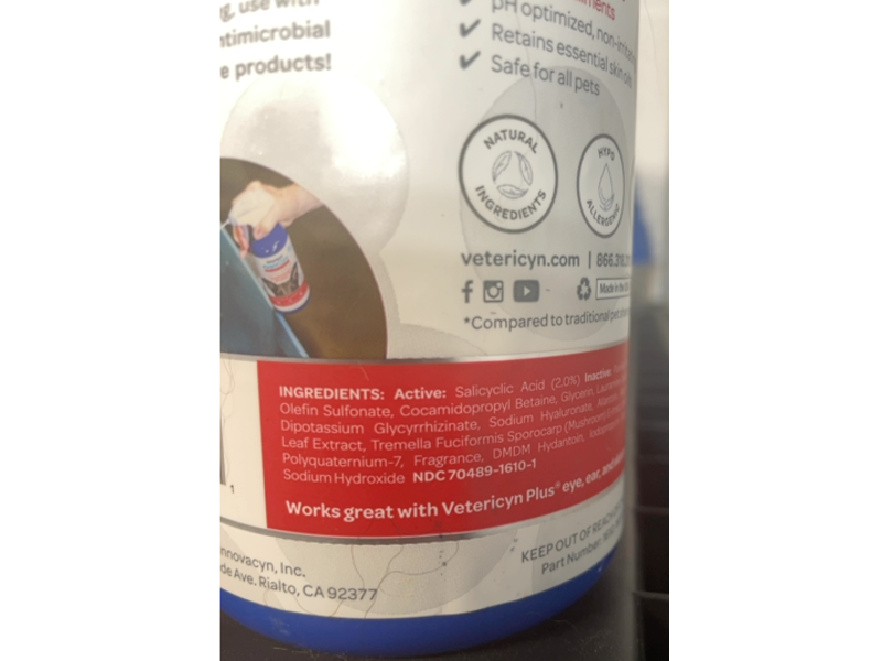 Vetericyn FoamCare Medicated Dog Shampoo, 16 fl oz/473 mL