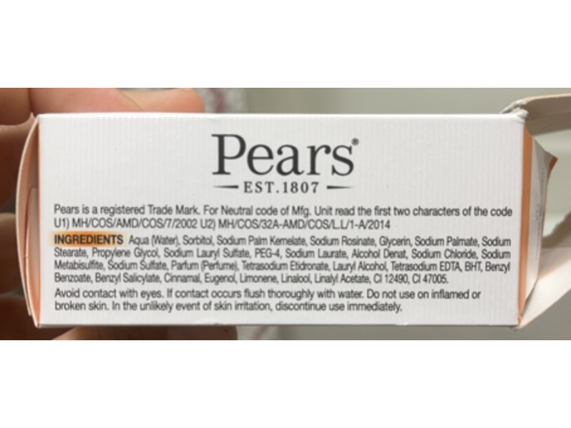 Pears Transparent Soap Pure & Gentle, Natural Oils, 125 g