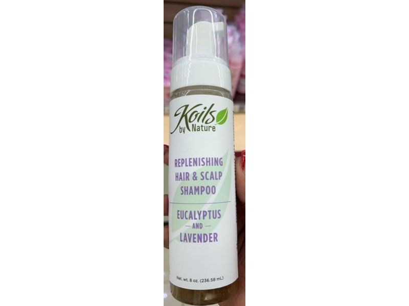 Koils Replenishing Hair & Scalp Shampoo, Eucalyptus & Lavender, 8 oz/236.58 mL