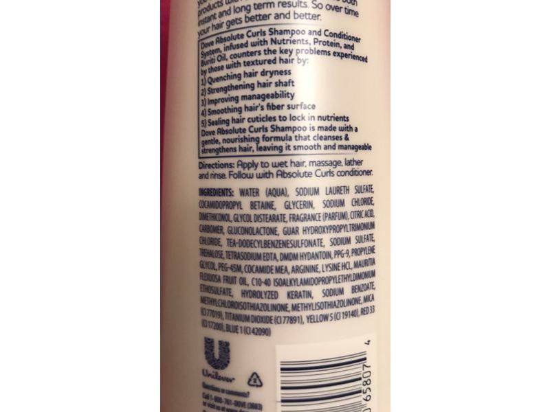 Dove Nutritive Solutions Shampoo, Absolute Curls 12 oz/355 mL