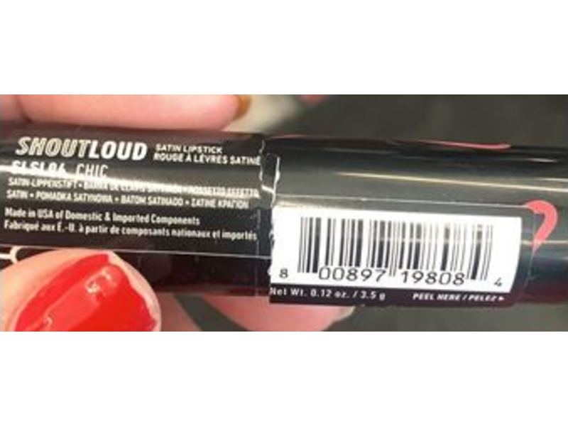 NYX Professional Makeup Shout Loud Satin Lipstick, Chic Rosey Nude, 0.12 oz/3.5 g