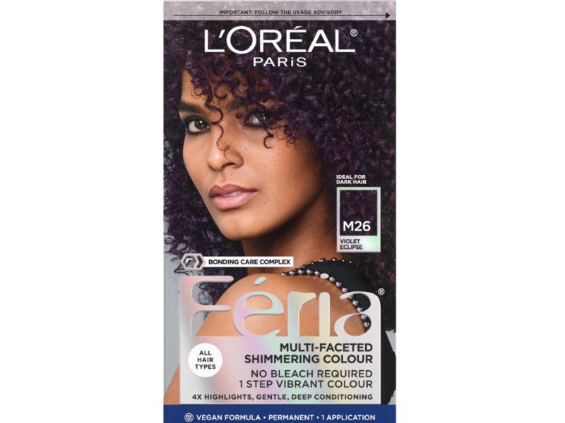 L'Oreal Paris Feria Multi-Faceted Shimmering Color Kit, M26 Violet Eclipse, 1 Pack