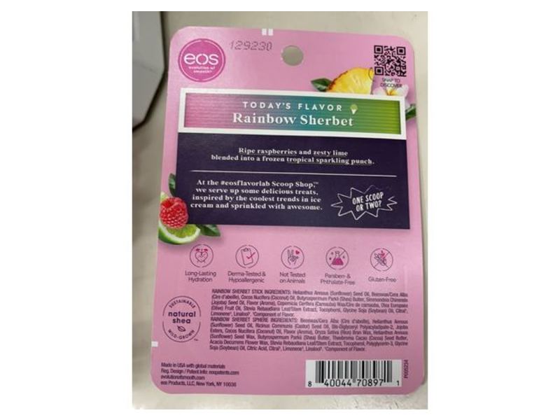 ecos Rainbow Sherbet Super Soft Shea Lip Balm & Sphere