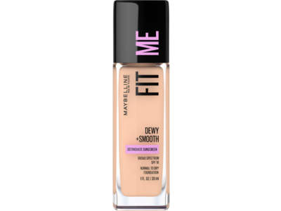Maybelline New York Fit Me Dewy + Smooth Liquid Foundation, 115 Ivory, 1 fl oz/30 mL