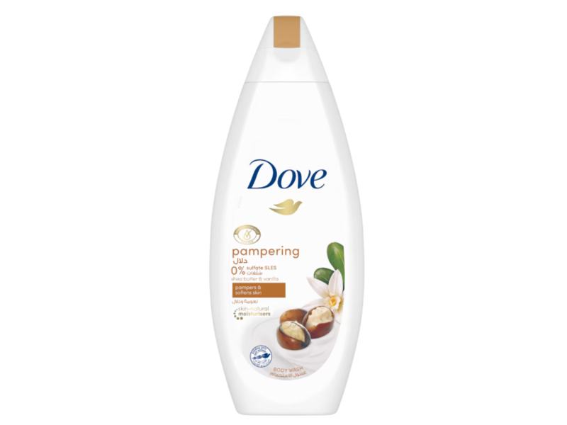 Dove Pampers & Softens Skin Body Wash, Shea Butter & Vanilla, 250 mL