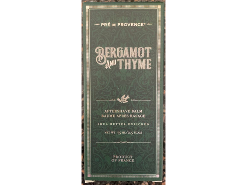 Pre de Provence Bergamot & Thyme Men's After Shave Balm, Shea Butter Enriched, 2.5 fl oz/75 mL