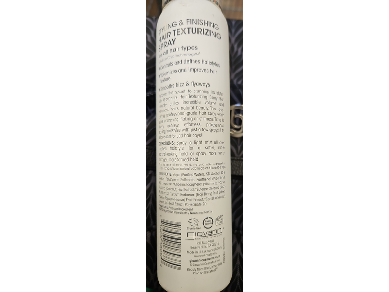 Giovanni Styling & Finishing Hair Texturizing Spray, 7 fl oz/207mL