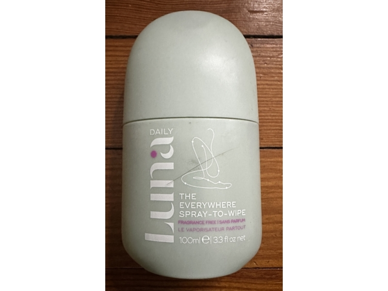 Luna Daily The Everywhere Spray To Wipe, 3.3 fl oz/100 mL