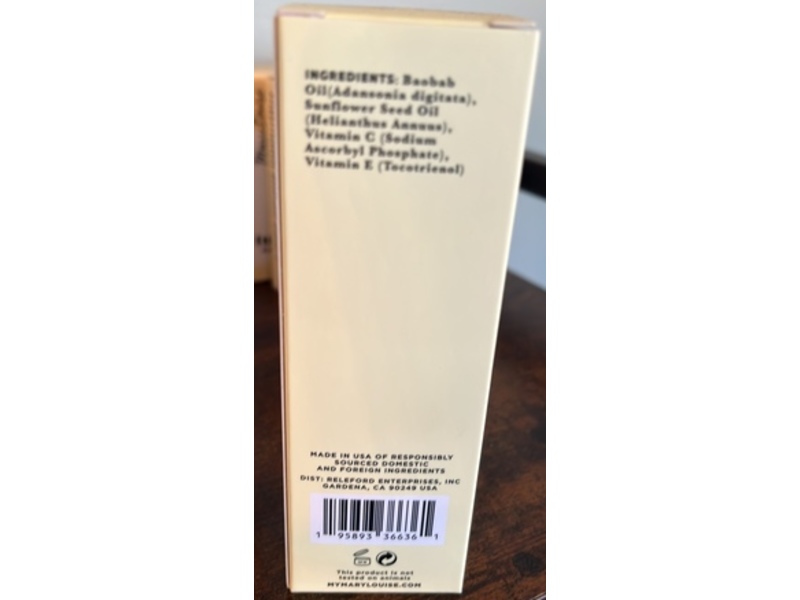 Mary Louise Cosmetics Miracle Serum, Baobab Oil & Vitamin C, 2 fl oz/60 mL